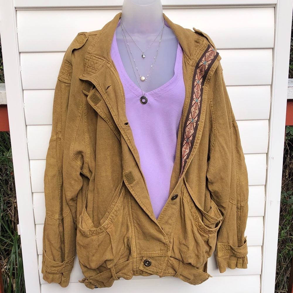 NWT Free People Tan Utility Jacket